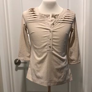 Banana republic taupe/ cream Henley